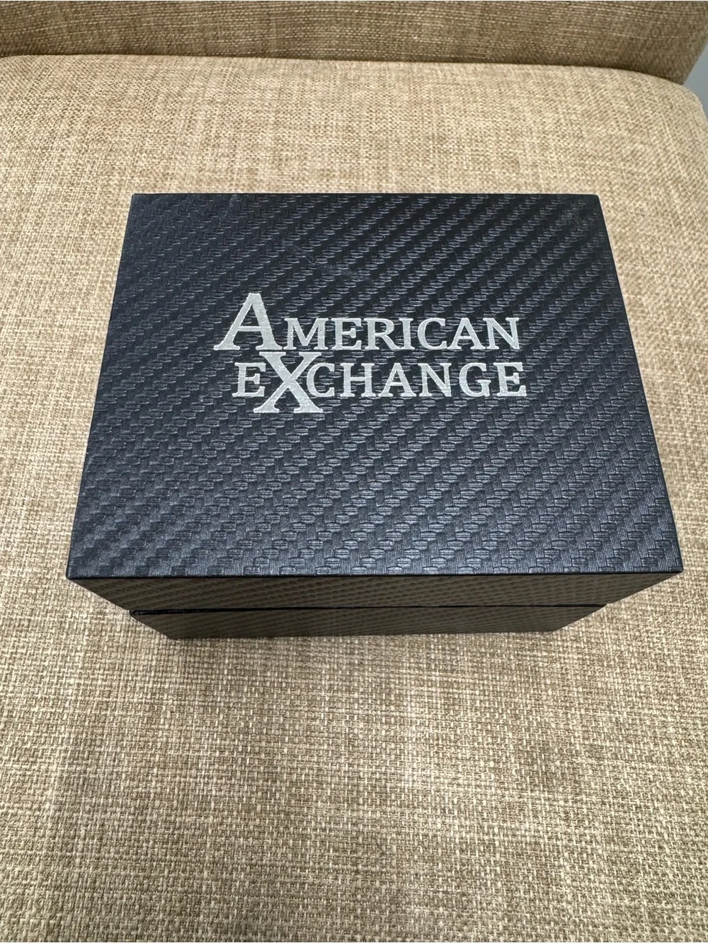 American Exchange Men's 4-Piece Watch & Bracelet Set Metal/Faux Leather Black